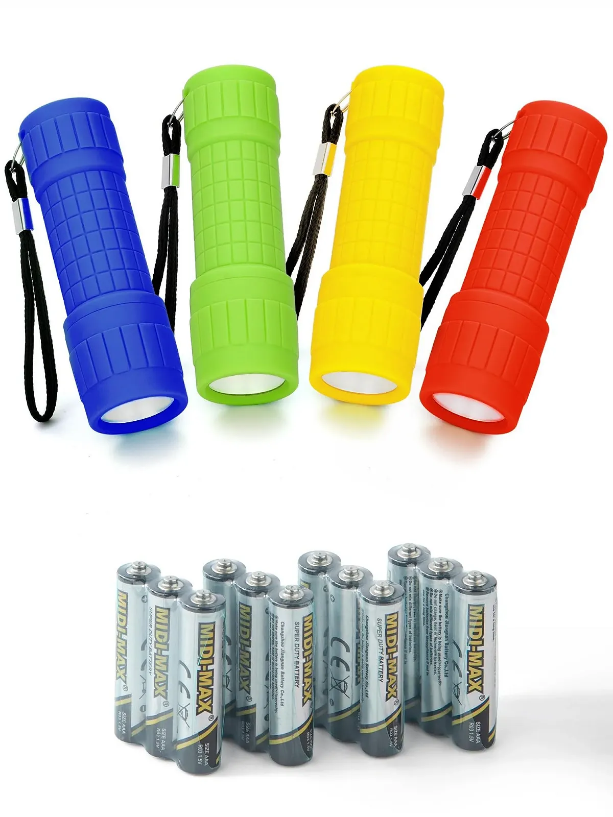 Міні Ліхтар LED Набір з 4, COB LED Ліхтарик, Маленький Портативний з Кільцем для Ключів для Кемпінгу, Відкритого Повітря, Термінових Справ, Барбекю Різні Кольори, фото №1
