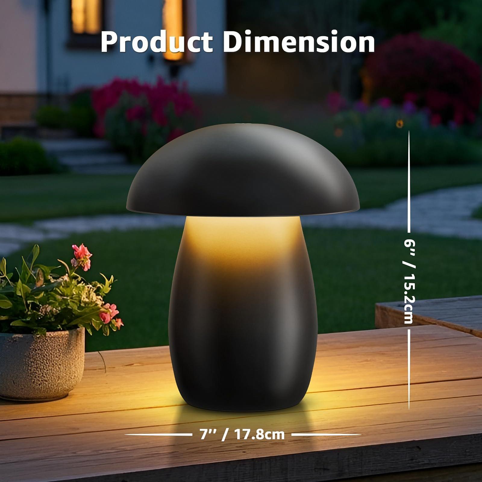 Настільна лампа FUYO Mushroom Бездротова Сенсорна Димер Акумуляторна, фото №4