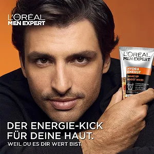 Гель для умывания L'Oréal Men Expert Hydra Energy с витамином C для глубокого очищения пор 100 мл synthetic.ua - Фото 1