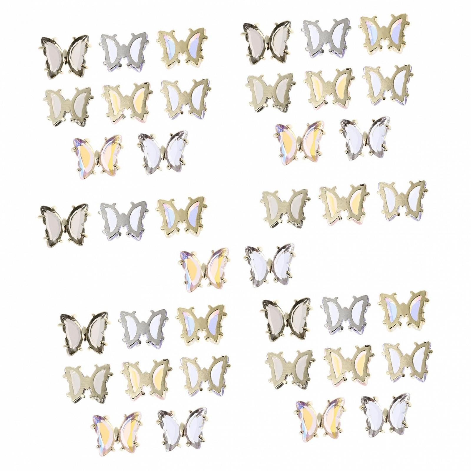 Прикраси для нігтів Метелики 40 шт, фото №1