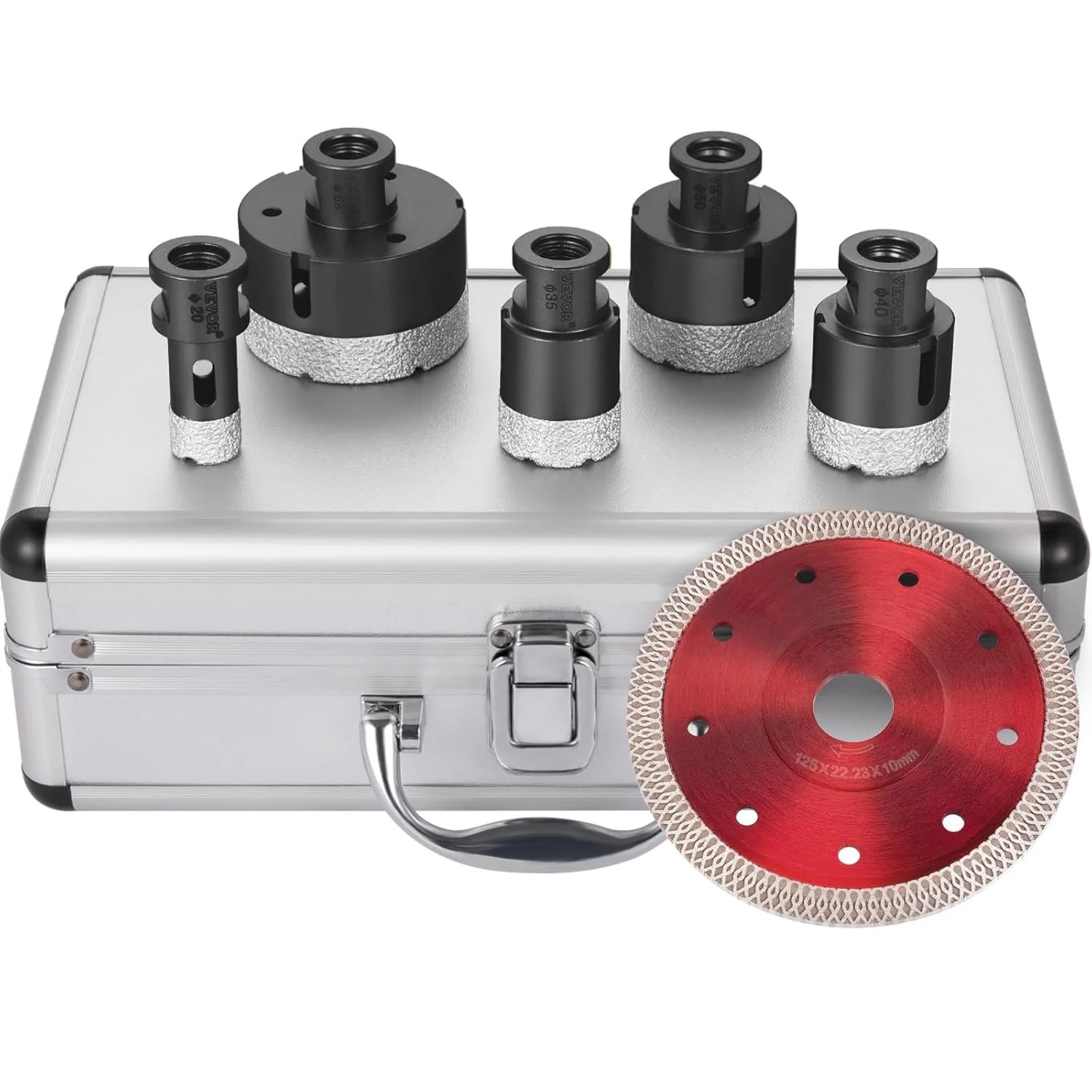 Набір алмазних свердел VEVOR QHKZ5PCS Чорний, фото №1