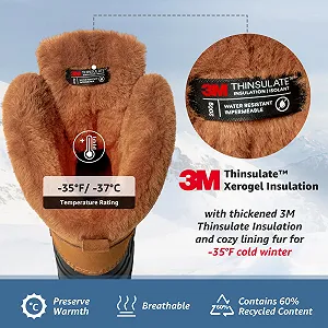 Мужские зимние ботинки Kelway Водонепроницаемые synthetic.ua - Фото 1