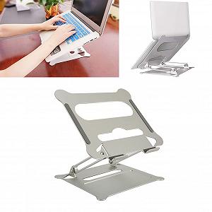 Підставка для ноутбука регульована портативна алюмінієва охолоджуюча підставка для комп'ютера для домашнього офісу synthetic.ua - Фото 1