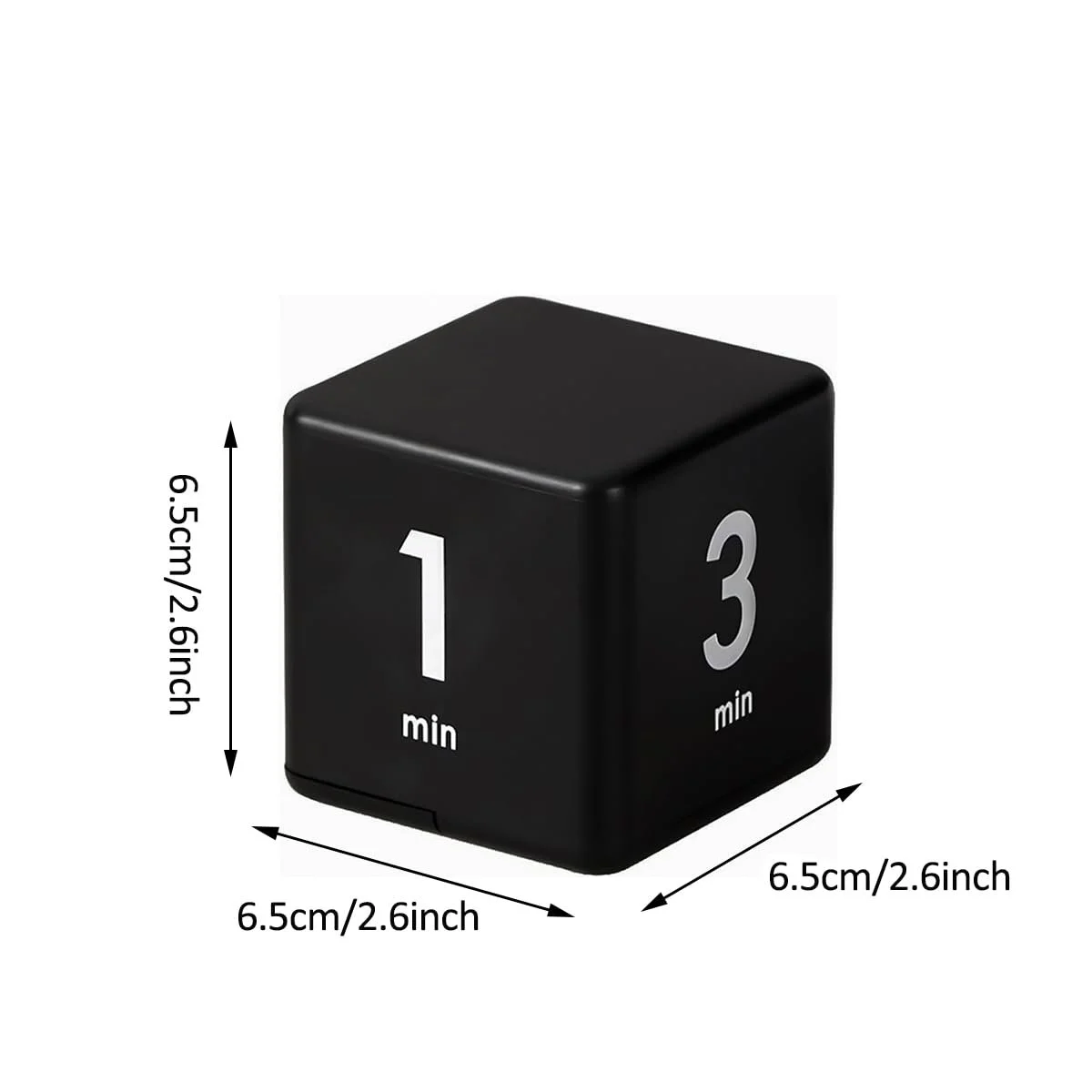 Таймер-куб цифровой с датчиком гравитации 1-3-5-10 Black, фото №4 Таймер-куб цифровой с датчиком гравитации 1-3-5-10 Black, фото №4