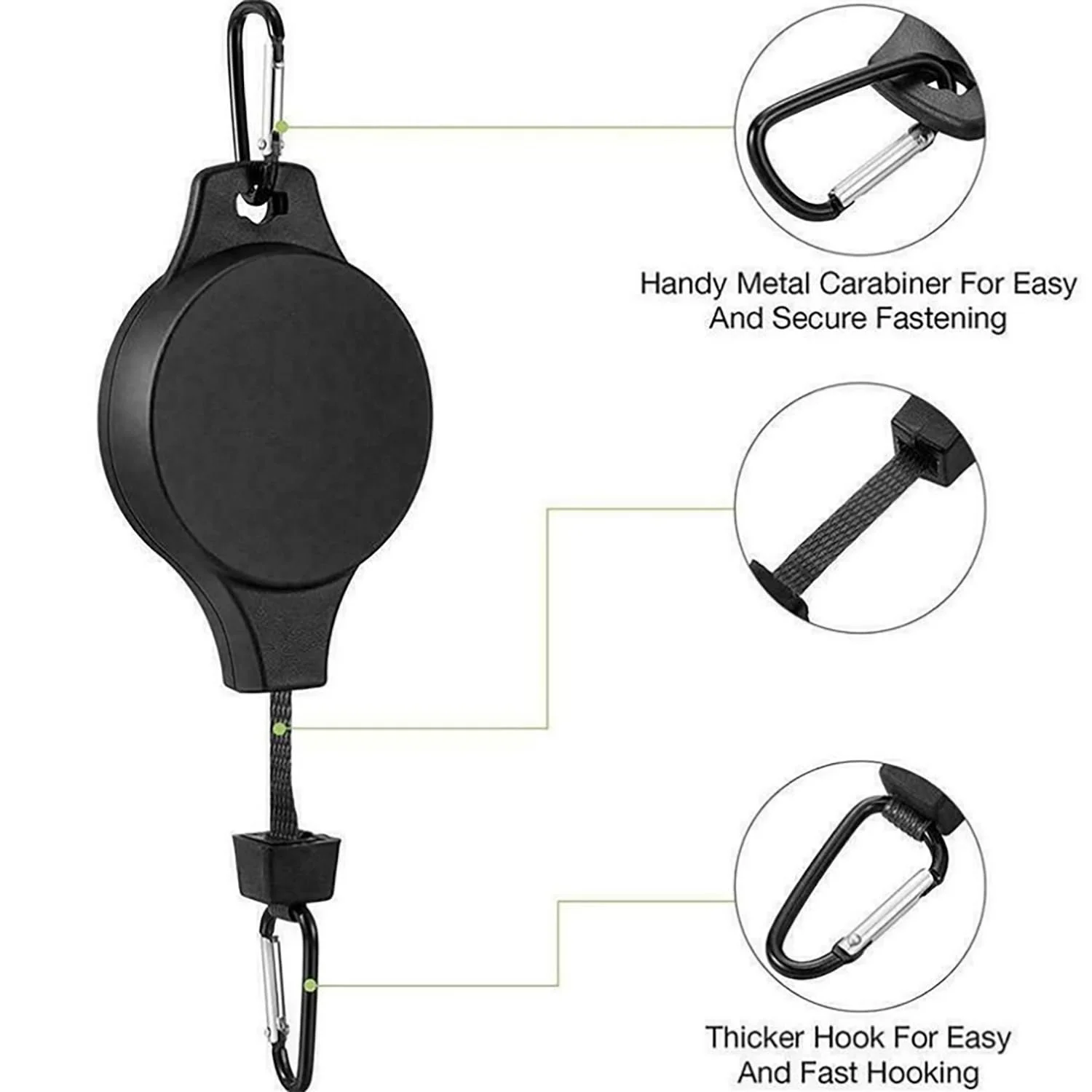 Выдвижные крючки для растений Pack of 2 Black, фото №3