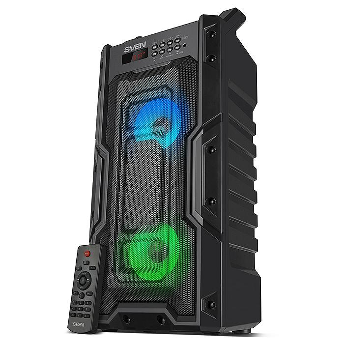 Колонка SVEN PS-435 Black 20W TWS Bluetooth FM USB microSD LED-display RC 2x2000mA*h), фото №1