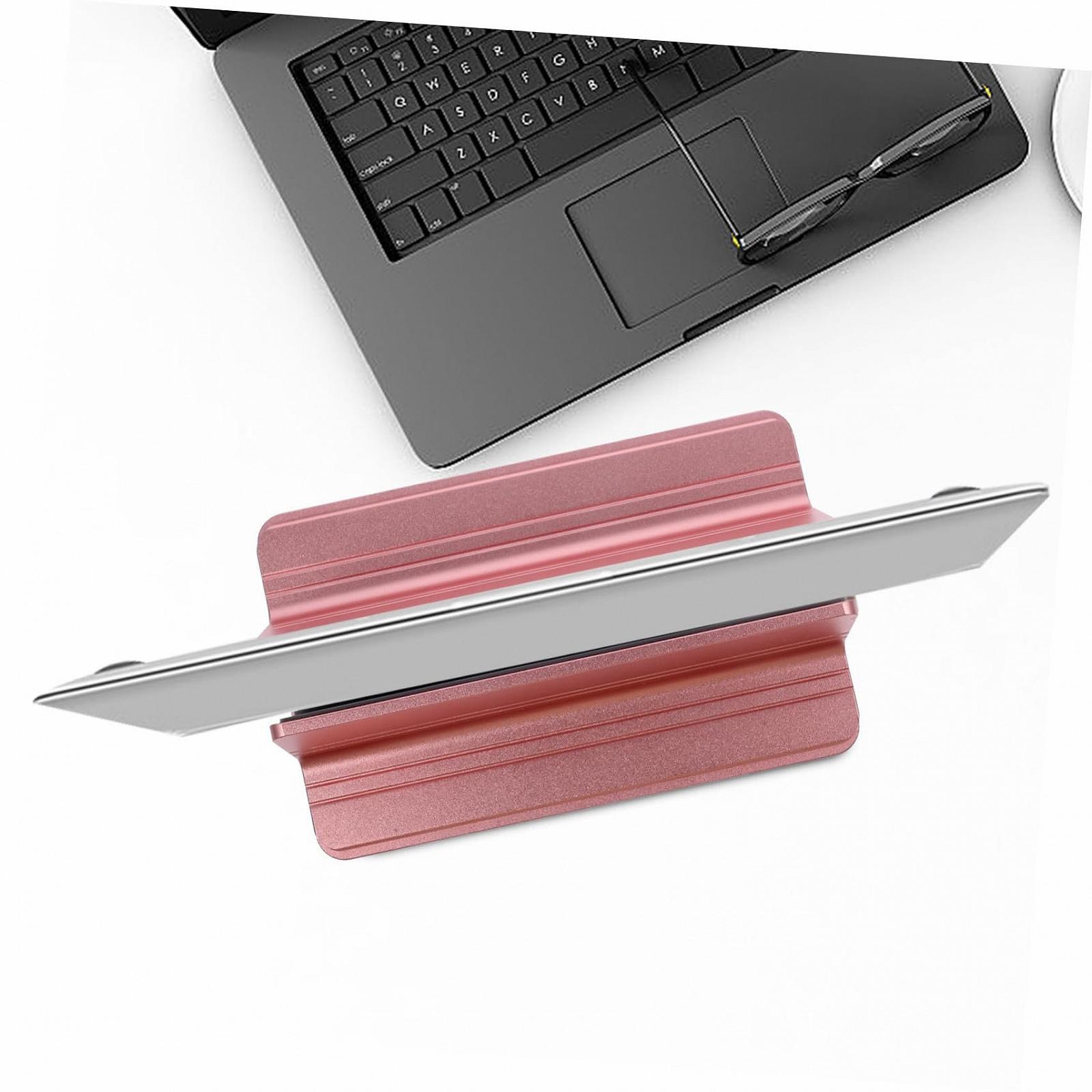 Вертикальная подставка для ноутбука Aluminium Alloy Регулируемая прочная подставка для планшета Настольная подставка для ноутбука и планшета Rose Gold, фото №4