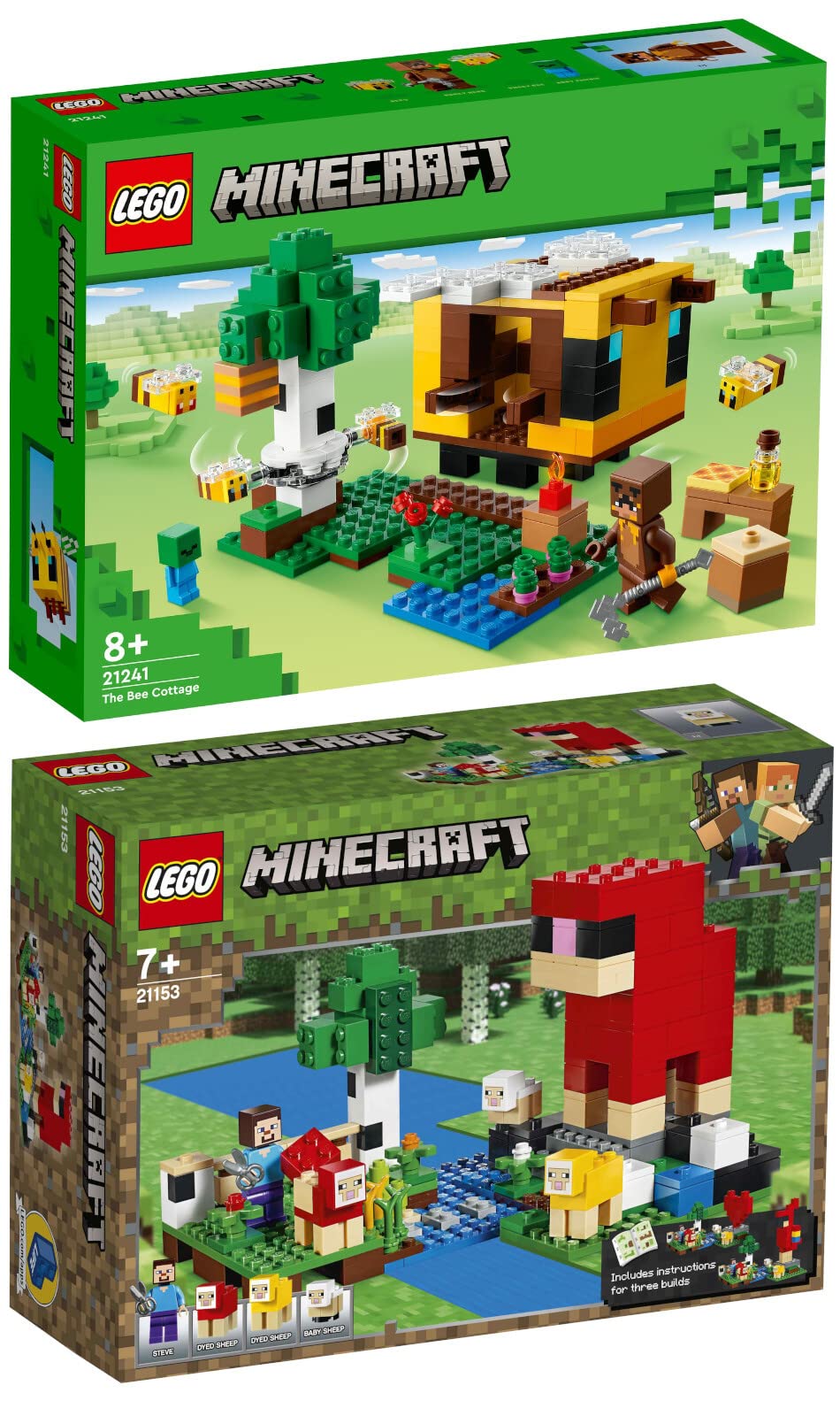 Конструктор LEGO Minecraft 21241 The Bee House & 21153 The Sheep Farm Набір з 2, фото №1