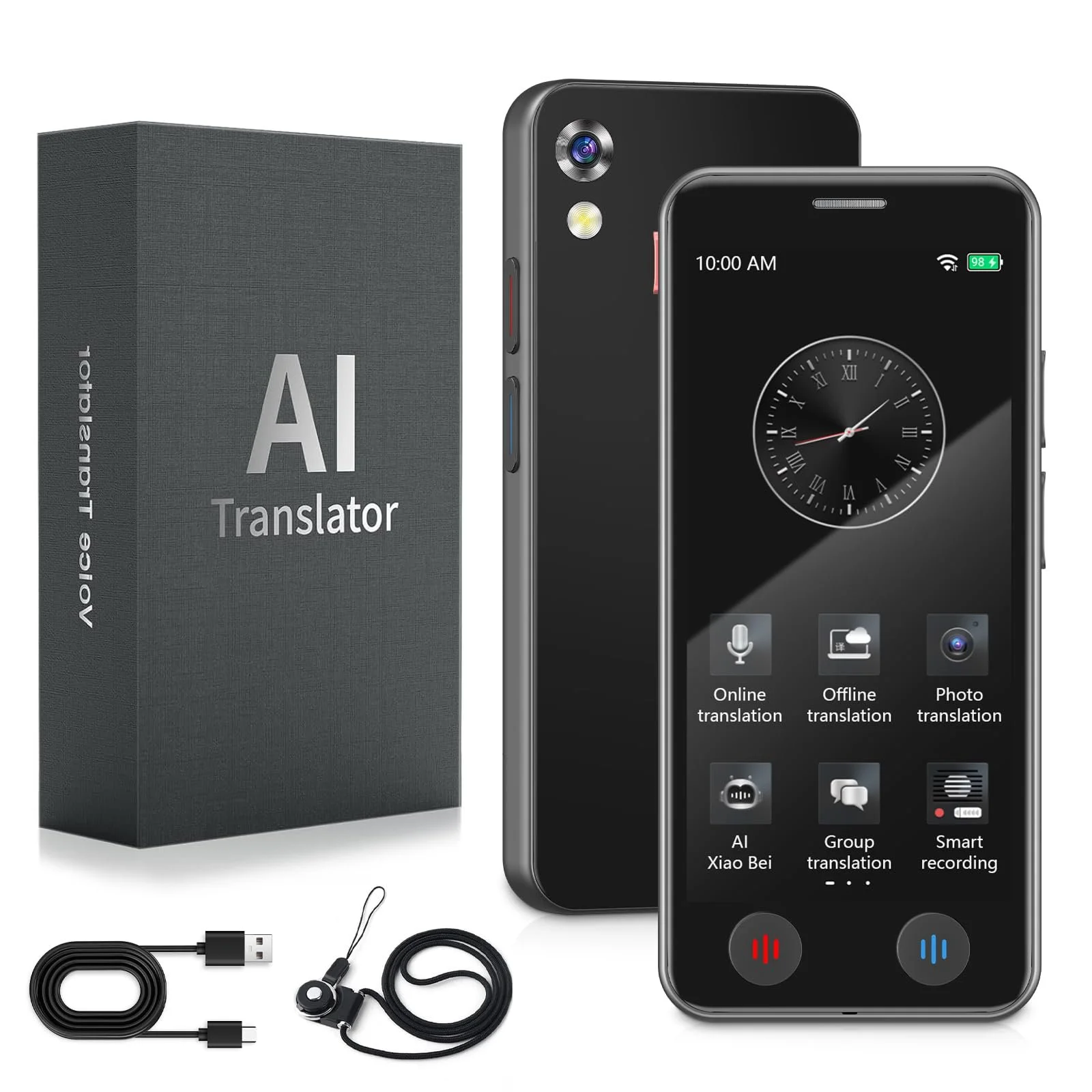 Пристрій для перекладу голосу, Перекладач AI A40, 139 мов, фото №1 Пристрій для перекладу голосу, Перекладач AI A40, 139 мов, фото №1