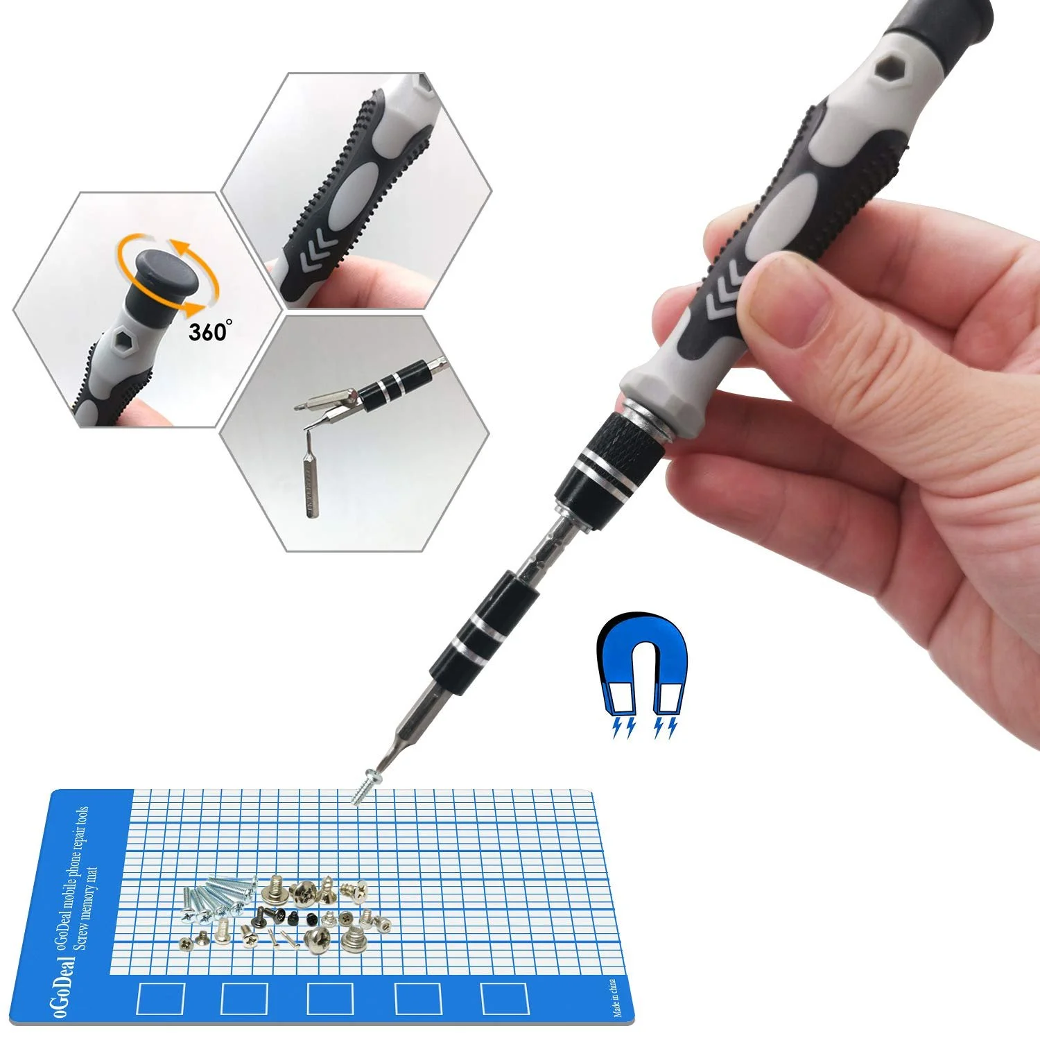 Набор инструментов oGoDeal 127-in-1 Mini Precision для механики Отвертки, фото №5