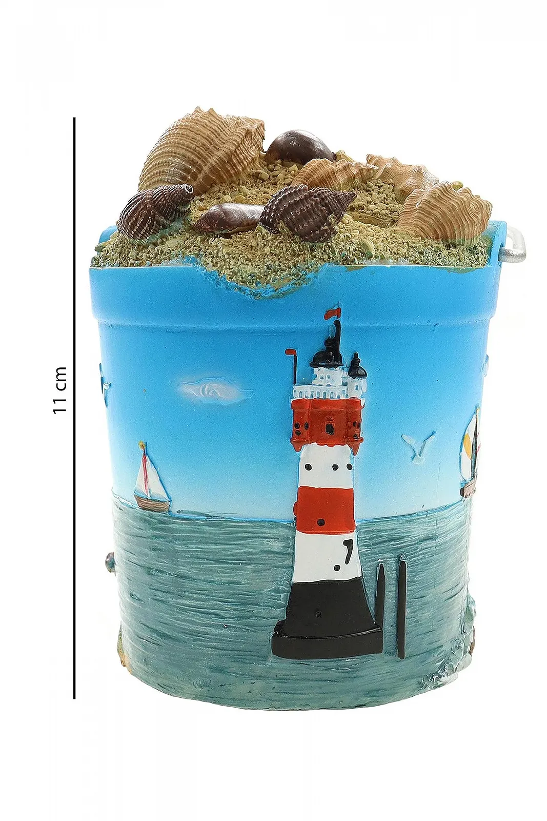 Скарбничка Holiday Money Box Пляжне відро Штучний камінь 11 см, фото №6