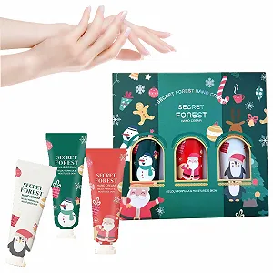Набор Рождественских Кремов для Рук, Набор Рождественских Кремов для Очень Сухих Рук, Набор Увлажняющих Средств для Женщин и Мужчин из 3 Штук - Фото 1