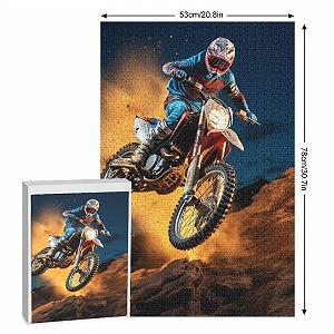 Дерев'яний пазл Moto-Cross 1000 елементів 78 x 53 см - Фото 1