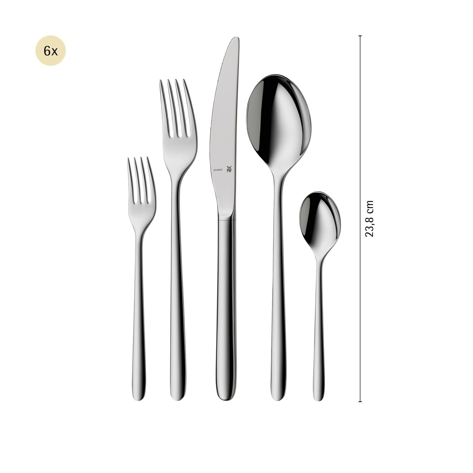 Набір столових приборів WMF Flame 30 предметів Cromargan protect, фото №7 Набір столових приборів WMF Flame 30 предметів Cromargan protect, фото №7