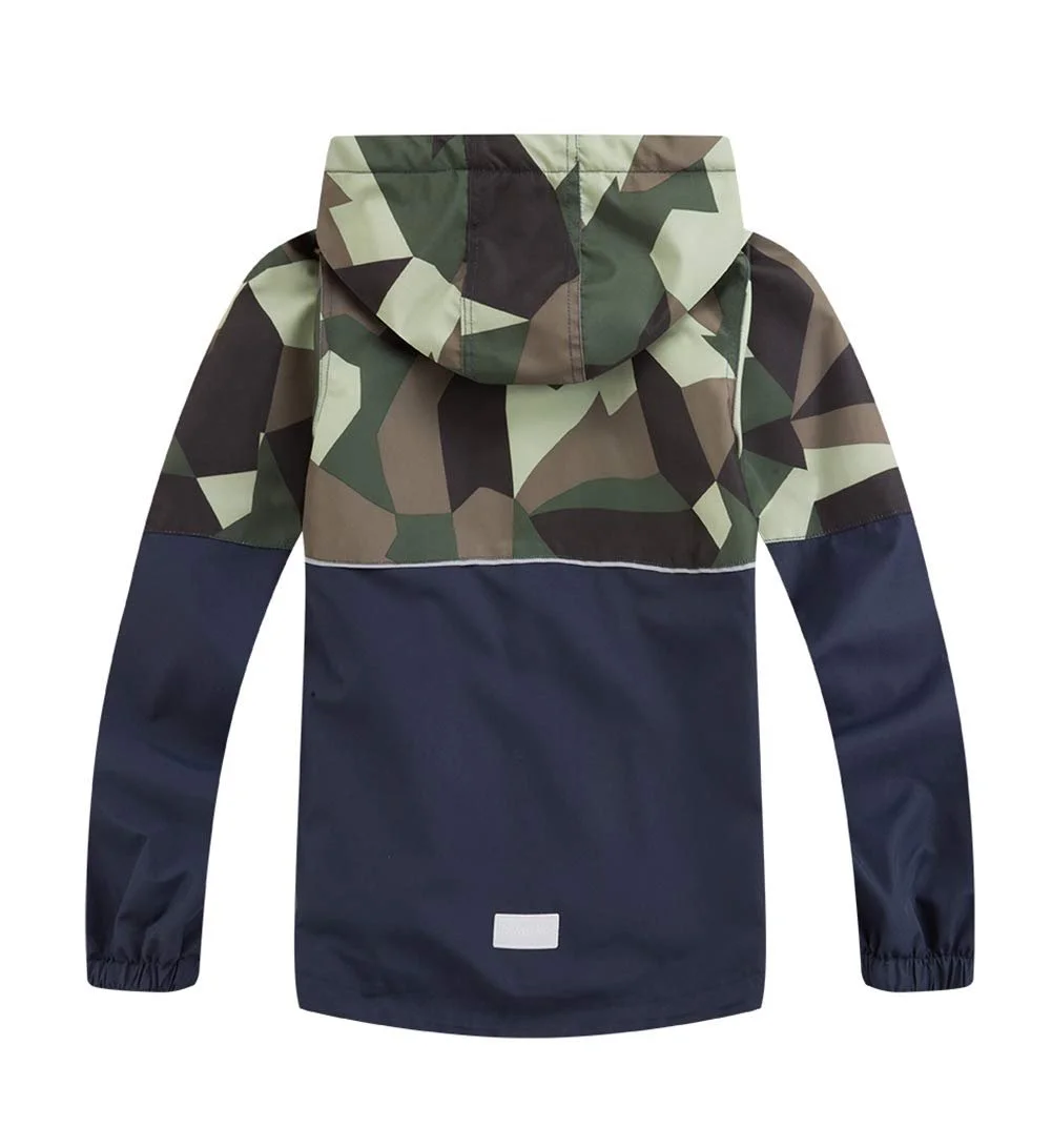 Дитяча куртка-дощовик LAUSONS для хлопчиків, камуфляжна, водонепроникна, легка перехідна зі знімним капюшоном, фото №2 Дитяча куртка-дощовик LAUSONS для хлопчиків, камуфляжна, водонепроникна, легка перехідна зі знімним капюшоном, фото №2