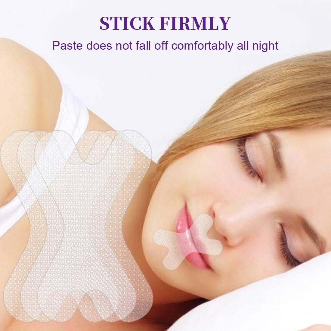 Пластыри для рта для сна 2 упаковки Premium, от храпа, для развития привычки дышать носом, фото №6