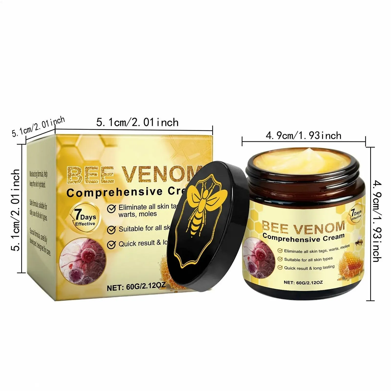 Крем Reusable Bee, для оновлення та пружності обличчя, багатофункціональний, для всіх типів шкіри, фото №6 Крем Reusable Bee, для оновлення та пружності обличчя, багатофункціональний, для всіх типів шкіри, фото №6