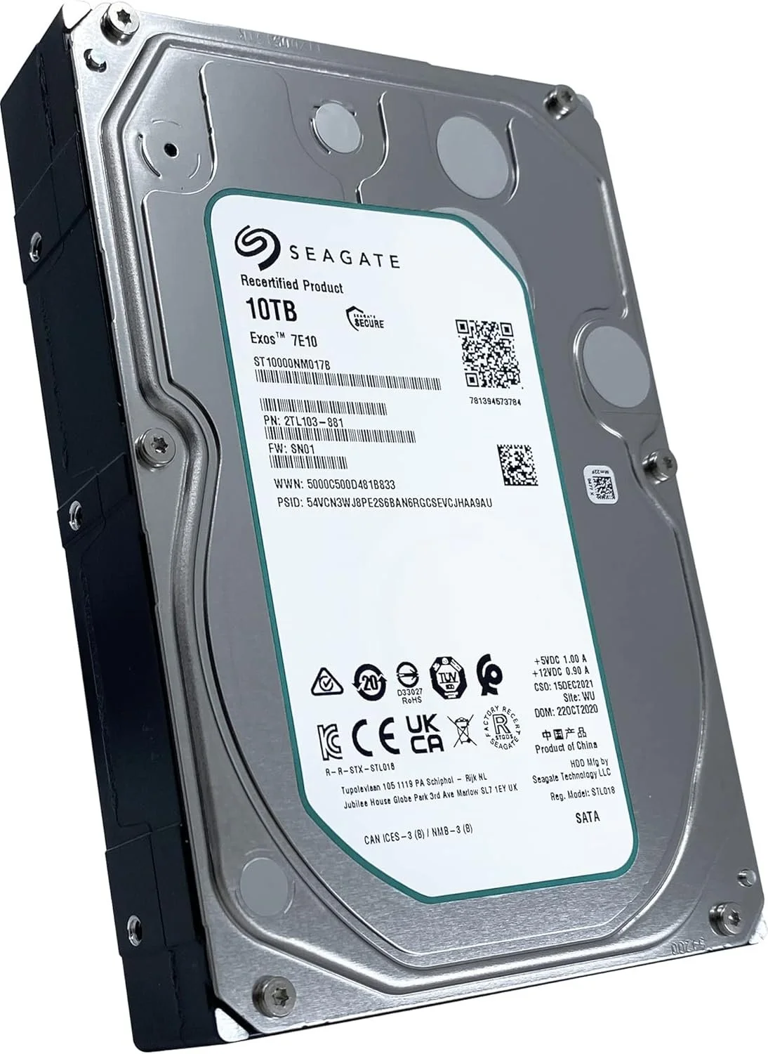 Внутрішній жорсткий диск 3.5" Seagate Exos 7E10 7200 об/хв 250 Мб/с 10TB SATA III (ST10000NM017B), фото №2