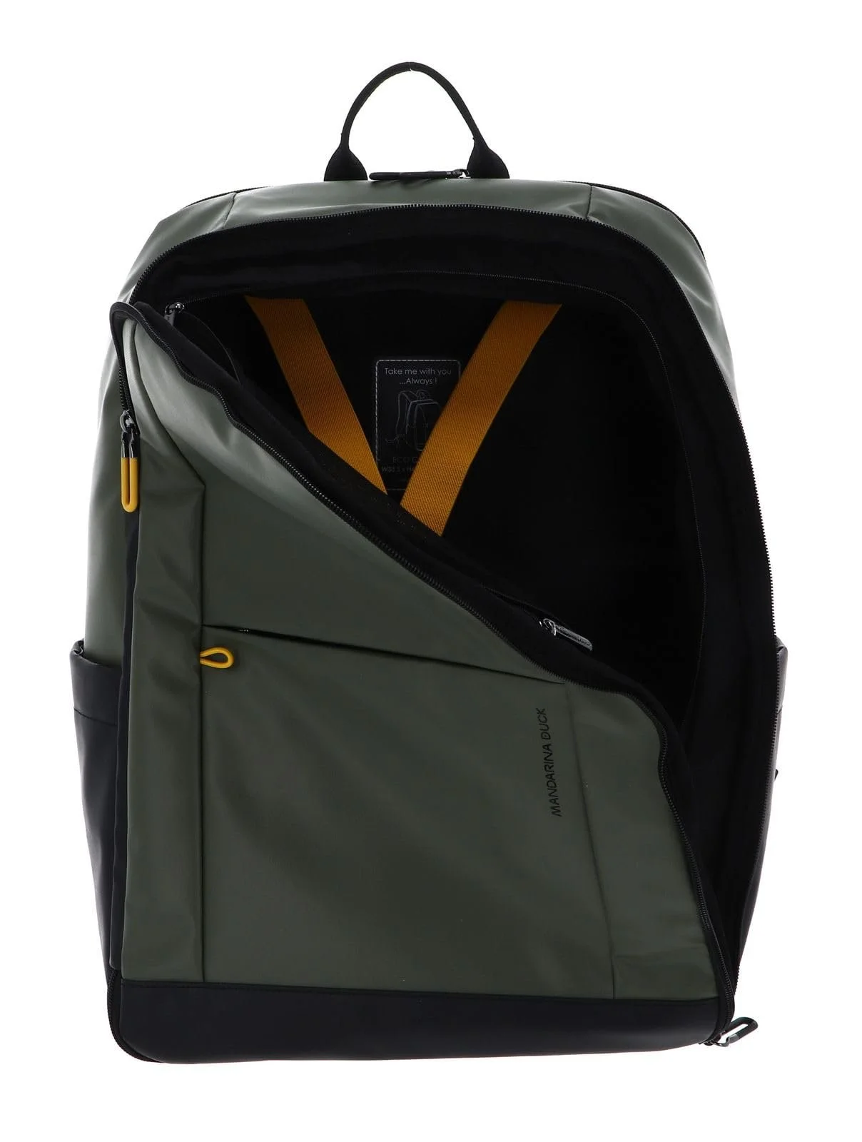 Рюкзак для ноутбука Mandarina Duck Eco Coated Хвойный зеленый Хаки, фото №5