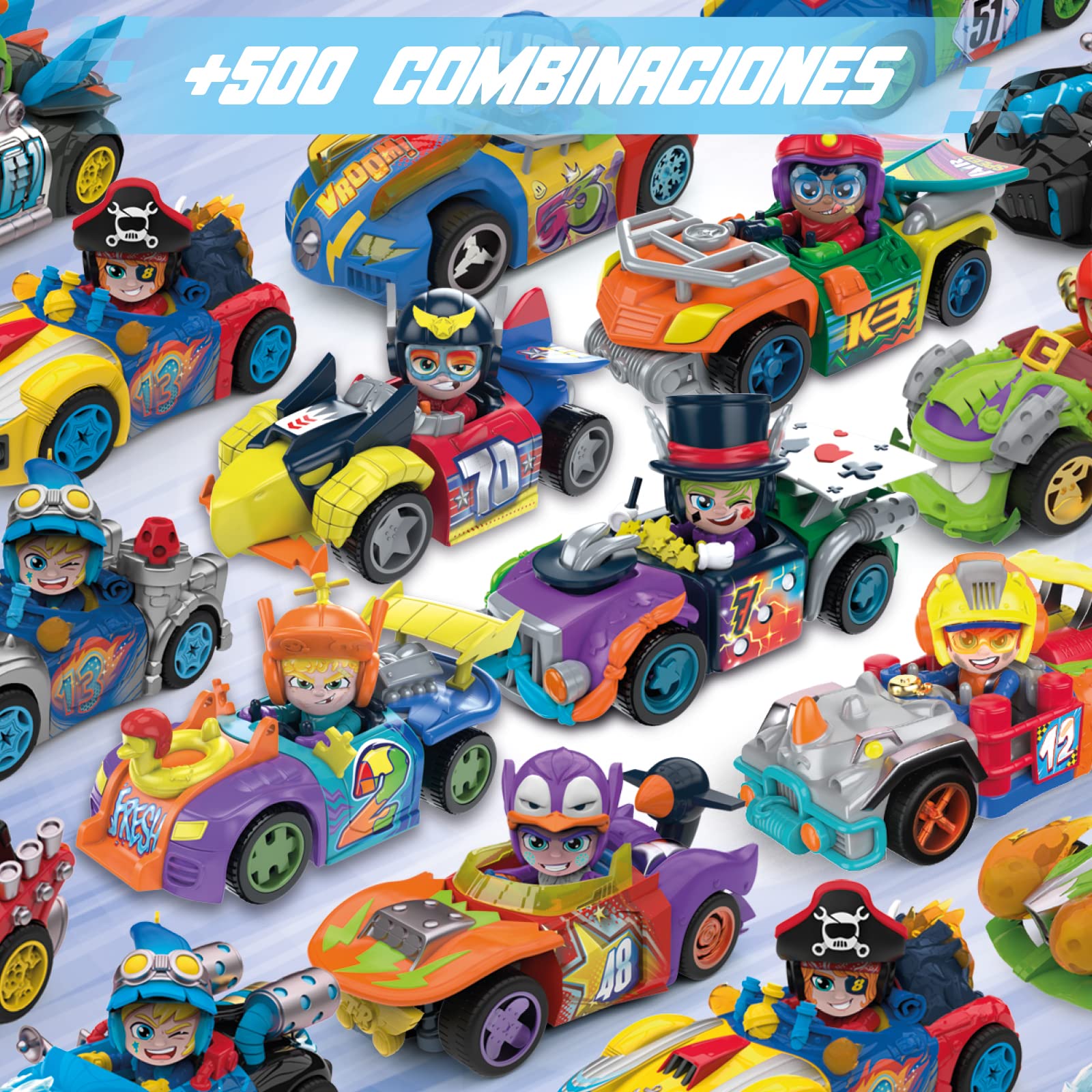 Колекційні іграшки T-Racers Color Rush - Авто і Водій Знімні з Взаємозамінними Частинами, фото №6