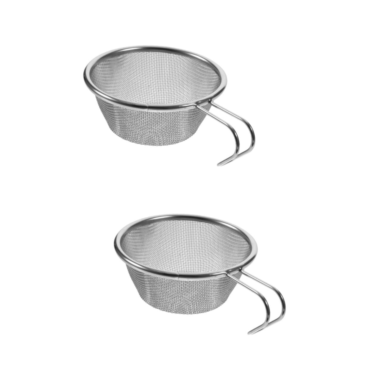 Сито WOONEKY 2St Syrah Mesh-Löffel Kaffeefilter Cocktailsieb Nudelsieb aus Netzgewebe Mesh-Sieb Netz edelstahlschüsseln edelstahlnapf Siebe feinmaschig Küchenversorgung Rostfreier Stahl Silver, фото №1