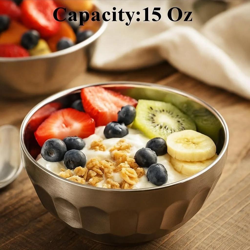 Миска Okllen Набор из 6 мисок из нержавеющей стали 445 мл Двухстенные, фото №7 Миска Okllen Набор из 6 мисок из нержавеющей стали 445 мл Двухстенные, фото №7