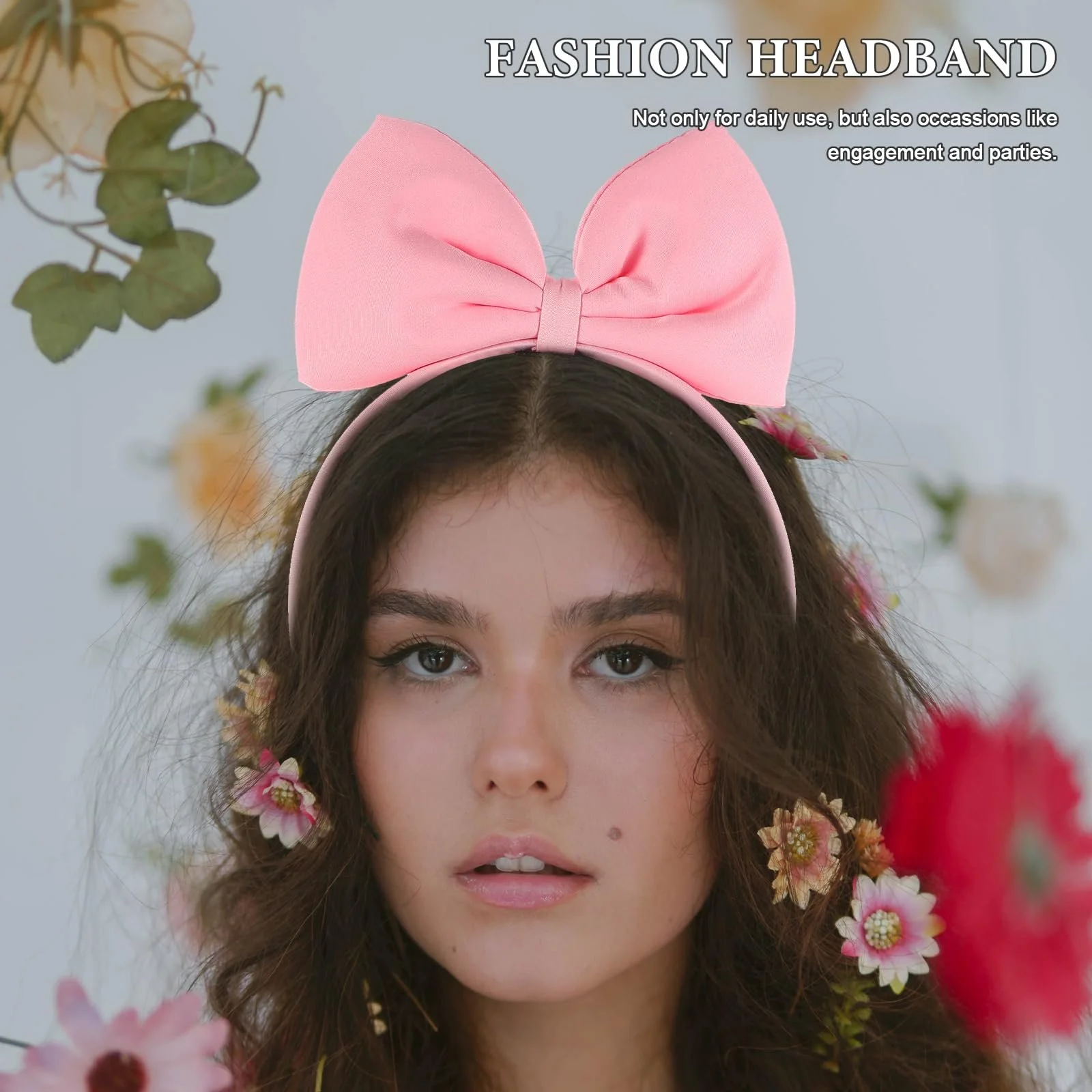 Обруч Beavorty Бант Великий Рожевий, фото №8