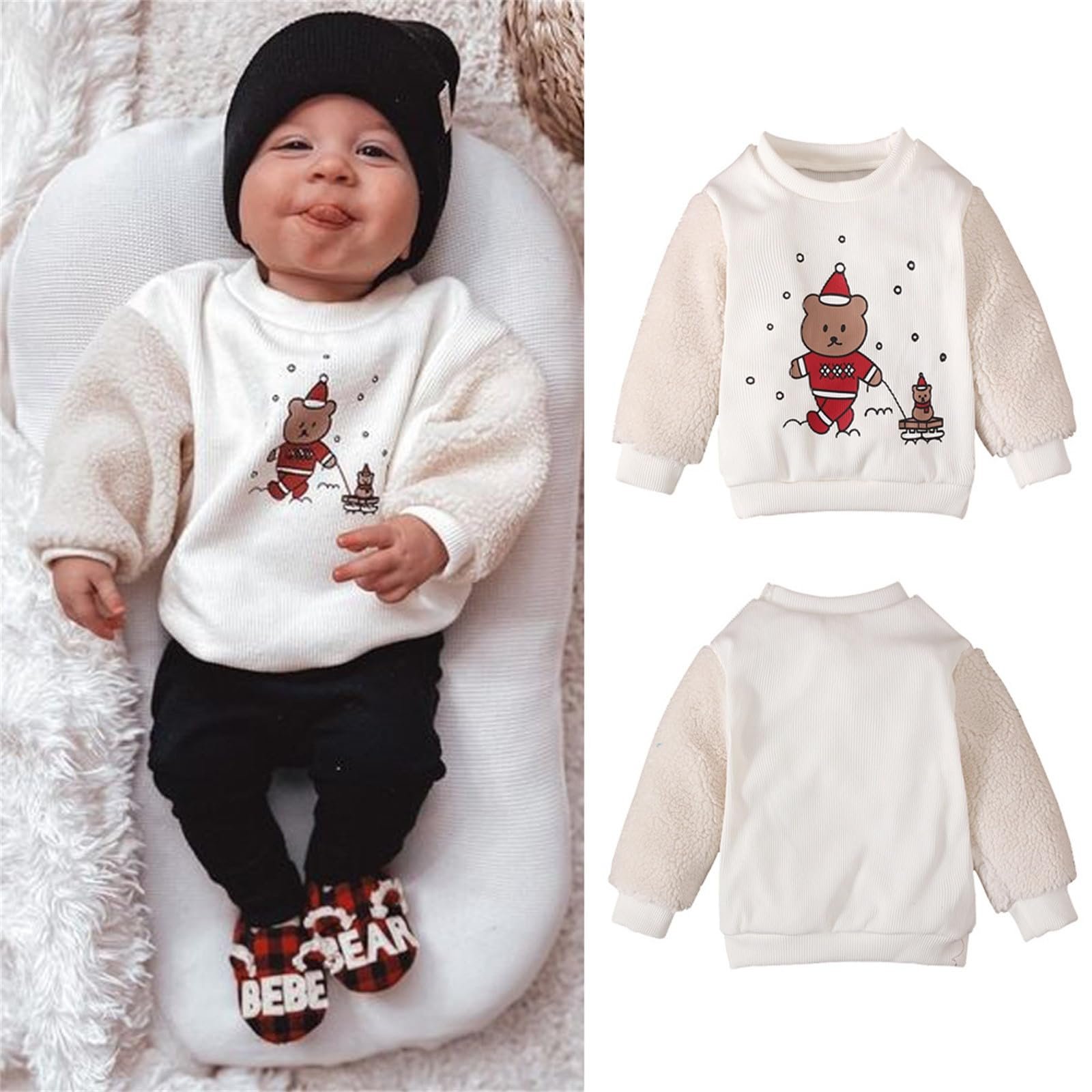 Худі Generisch Ведмідь Різдвяний принт для хлопчиків, фото №3