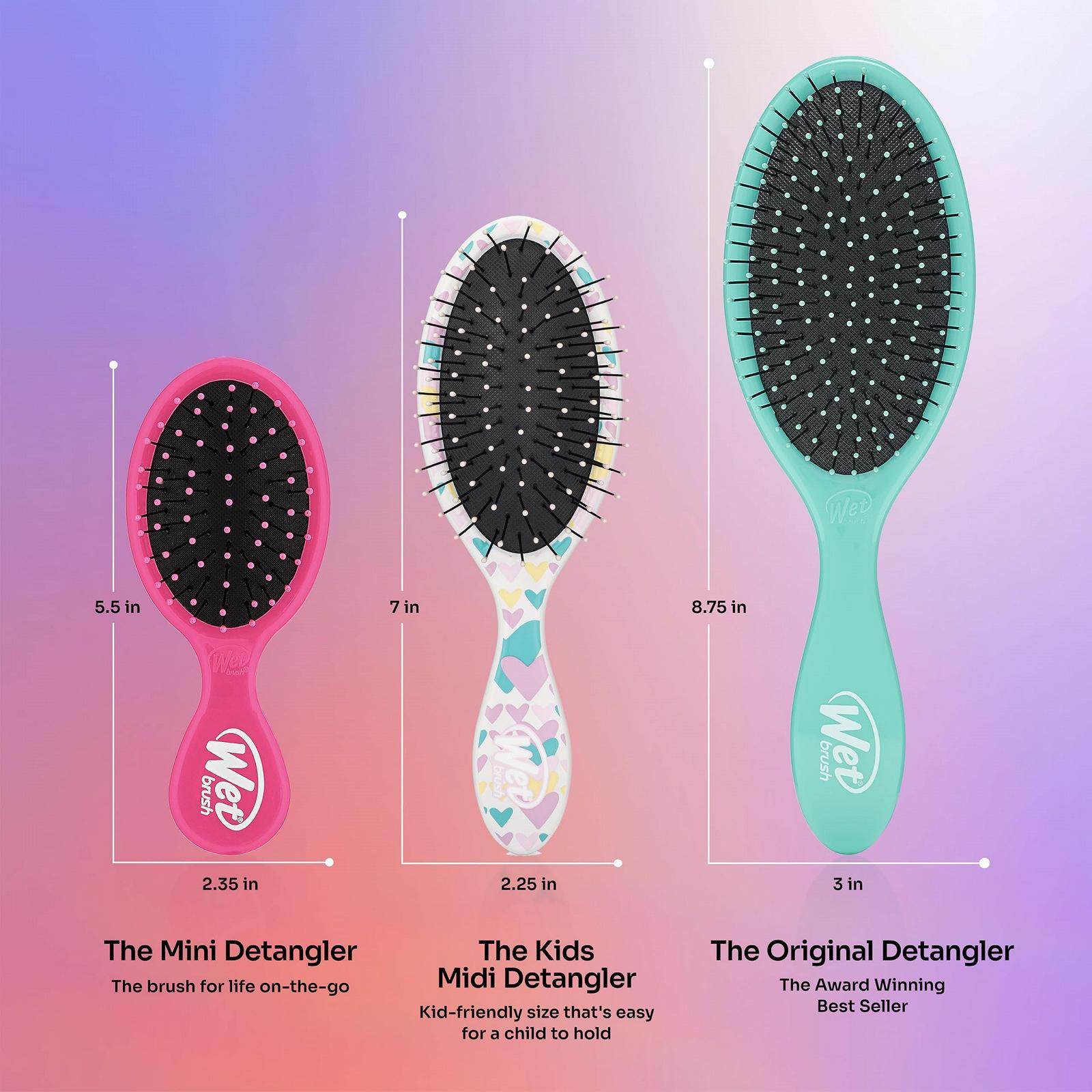 Щетка WetBrush Kids Detangler с ультрамягкой щетиной, для всех типов волос, единорог, фото №4