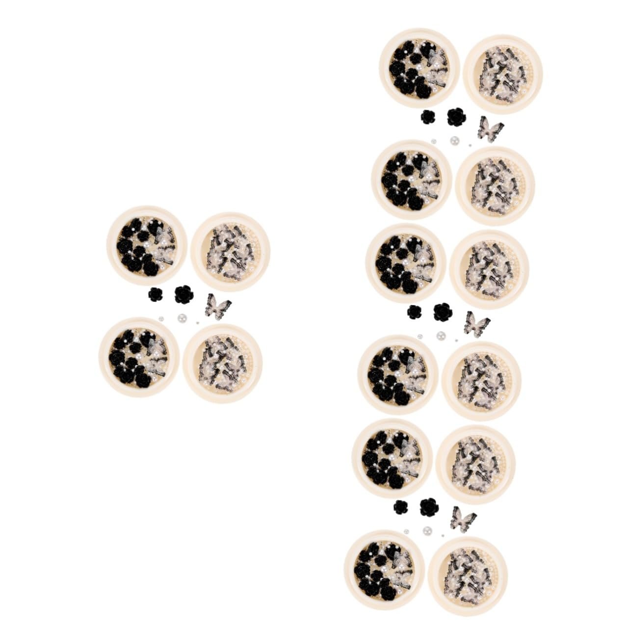 Украшения для ногтей Цветы Стразы и Жемчуг для дизайна ногтей, фото №1