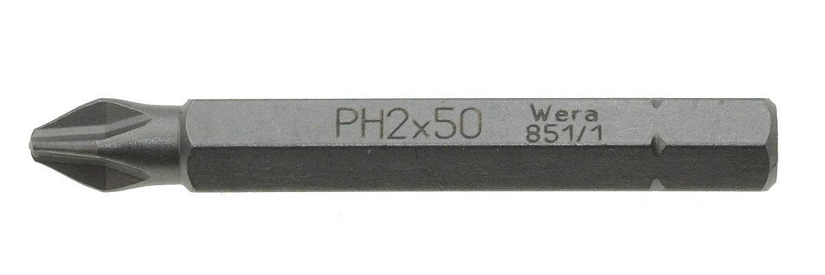 Біта Wera PH2 50mm арт.wera001, фото №1 Біта Wera PH2 50mm арт.wera001, фото №1
