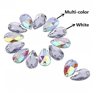 Стрази Форми Краплі Walfront Смола 200 шт. Білий synthetic.ua - Фото 1