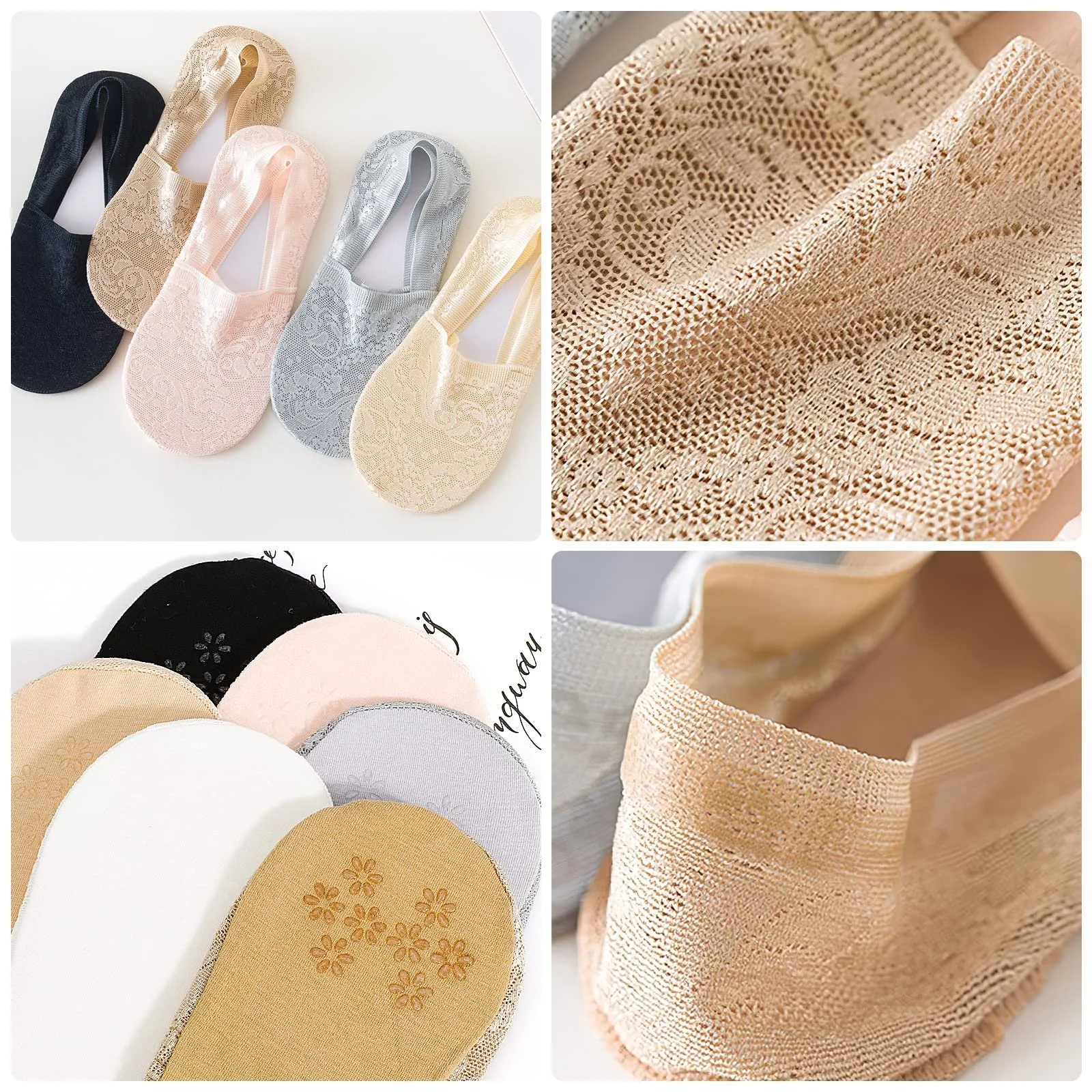 Шкарпетки-слідки TAGVO Мереживні 6 пар, фото №7