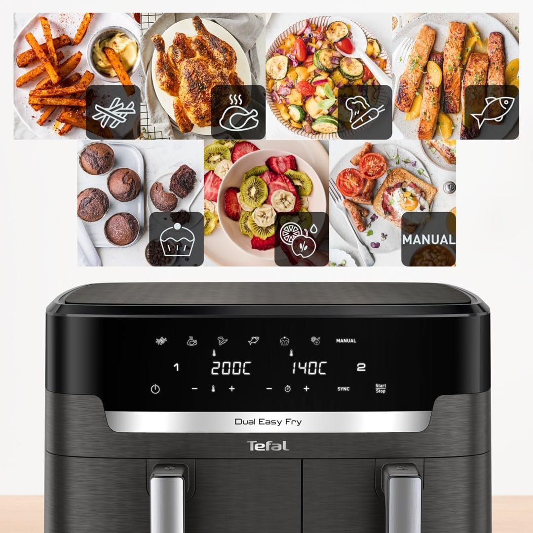 Мультипечь Tefal Dual Easy Fry EY942H 11L, фото №7 Мультипечь Tefal Dual Easy Fry EY942H 11L, фото №7