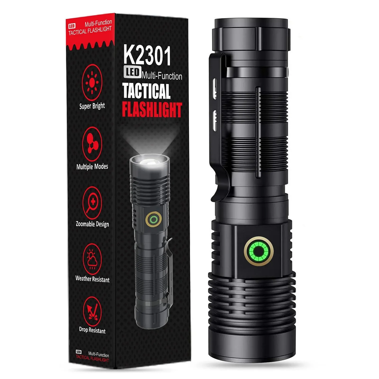 Ліхтар LED Banral, надзвичайно яскравий, міні з кобурою, 4 режими, плавне регулювання яскравості, магнітний, тактичний для вулиці, кемпінгу, поліції, надзвичайних ситуацій, фото №1 Ліхтар LED Banral, надзвичайно яскравий, міні з кобурою, 4 режими, плавне регулювання яскравості, магнітний, тактичний для вулиці, кемпінгу, поліції, надзвичайних ситуацій, фото №1