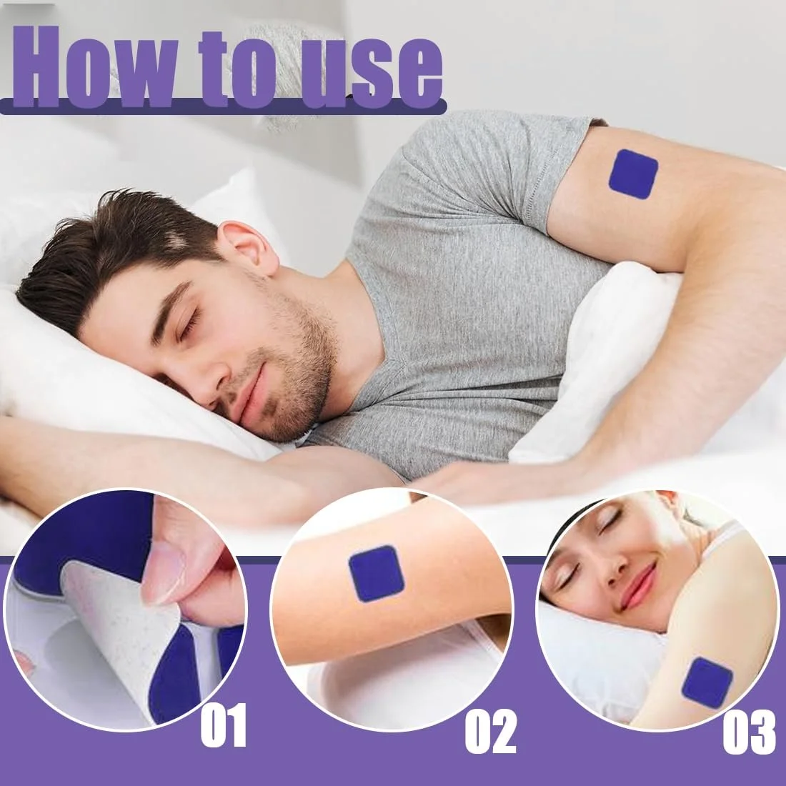 Пластырь для сна Патчи для гибернации Природные 48 шт., фото №4