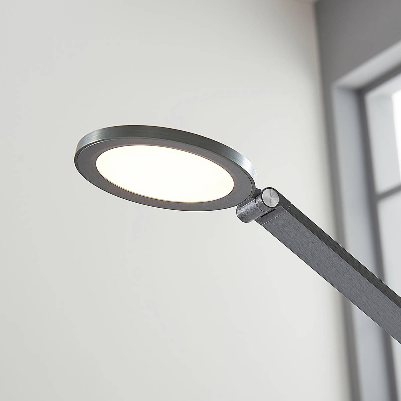 Настільна лампа Lucande Mion LED димована Modern 1 лампа Алюміній, фото №11