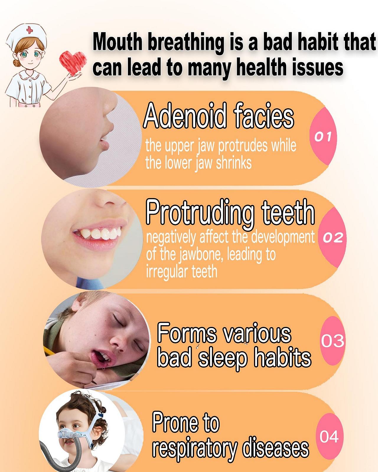 Смужка для сну на рот Сприяє диханню носом, зупиняє дихання ротом, фото №2