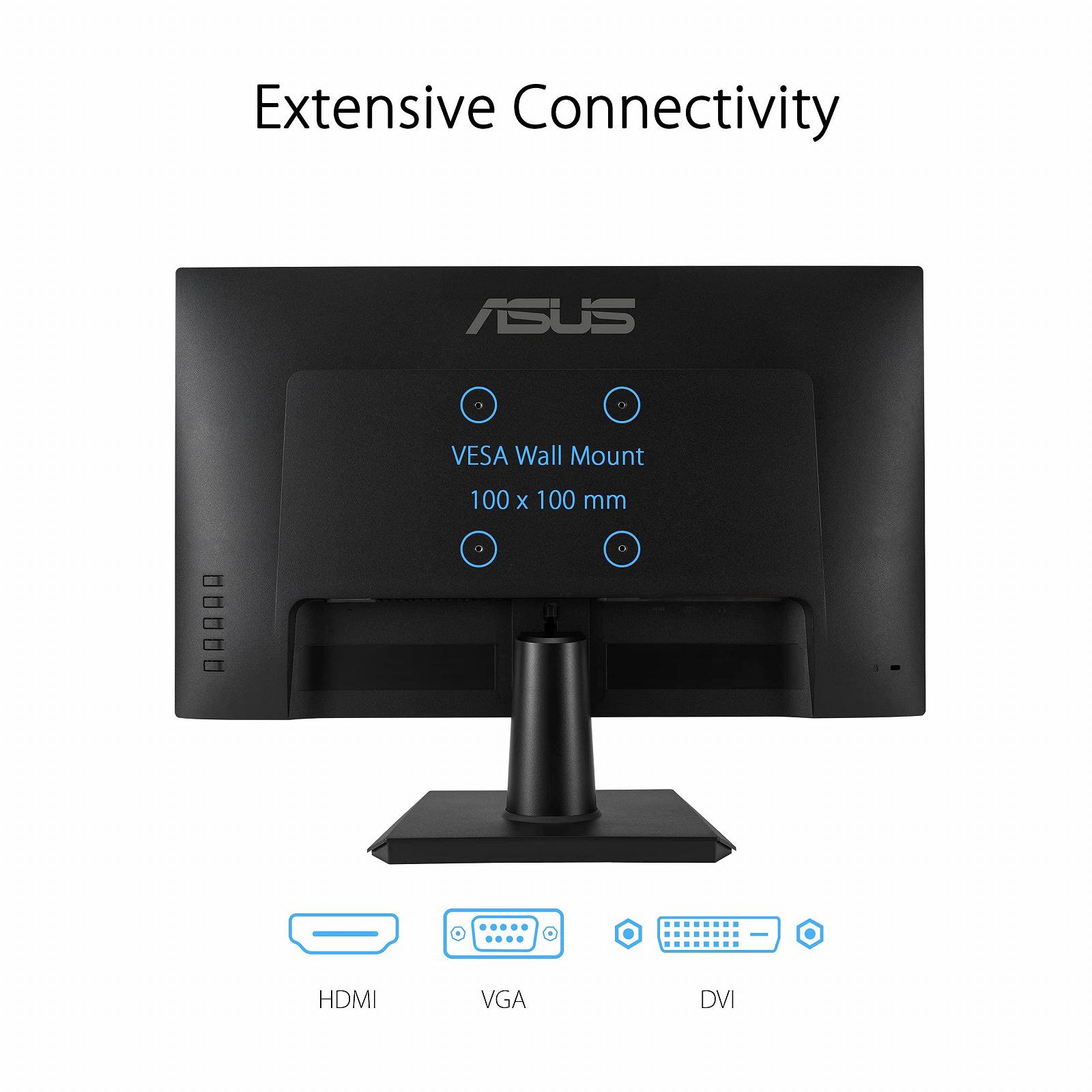 Монітор ASUS Eye Care VA247HE 24 дюйми Full HD Безрамковий Без мерехтіння Синій фільтр FreeSync, фото №6