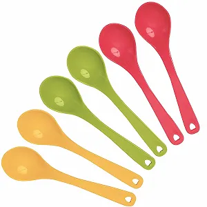 Ложка Пластиковая, Набор 24 шт, Маленькая, Прочная, Разноцветная, для Завтрака, Десертная, Кухонная, Чайная, Коктейльная, для Йогурта - Фото 1