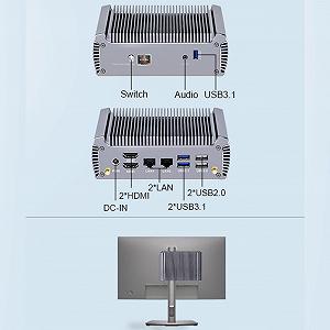 Міні-ПК KingnovyPC 4K Fanless Ryzen 7 4800U 32GB 1TB Win 11 Pro synthetic.ua - Фото 1
