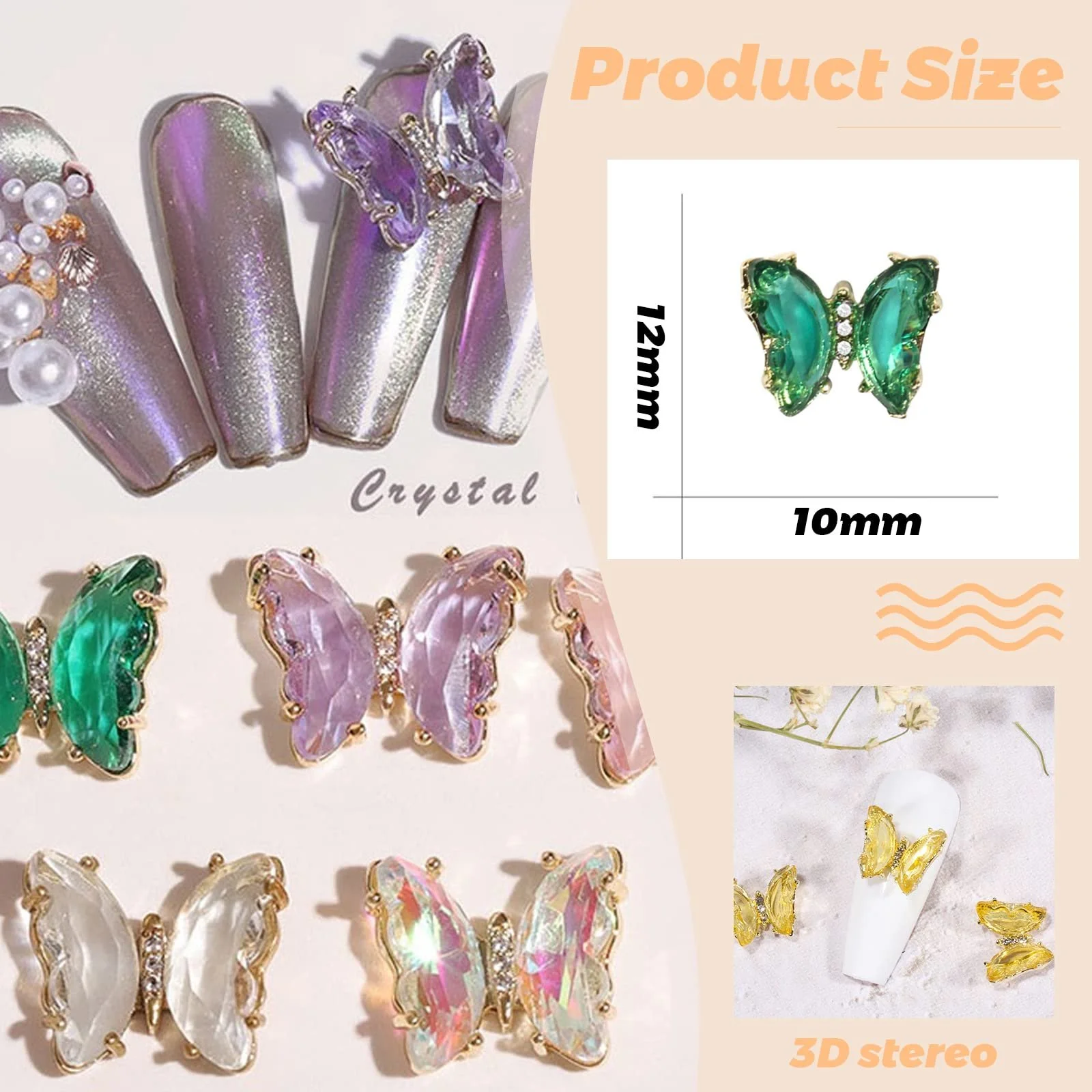 Метелики, Набір 3D Кришталевих Метеликів, фото №4