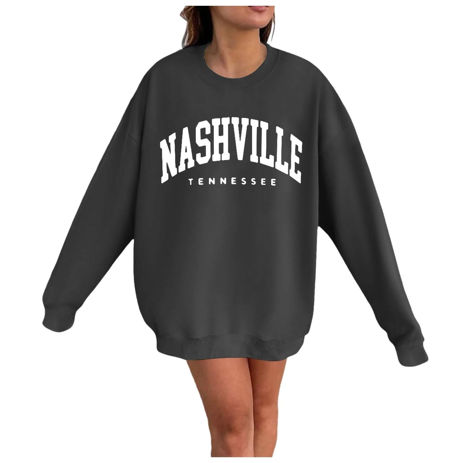 Женский Свитер Без Капюшона Oversized Черный, фото №1