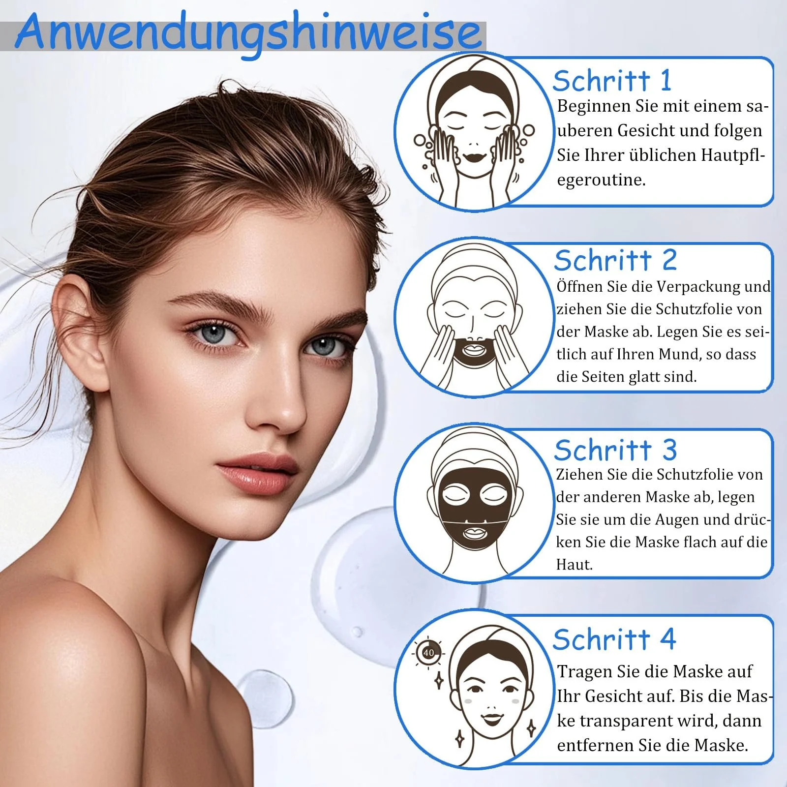 Тканинна маска Soleneva Collagen, 4 шт. Зволожуюча, фото №7