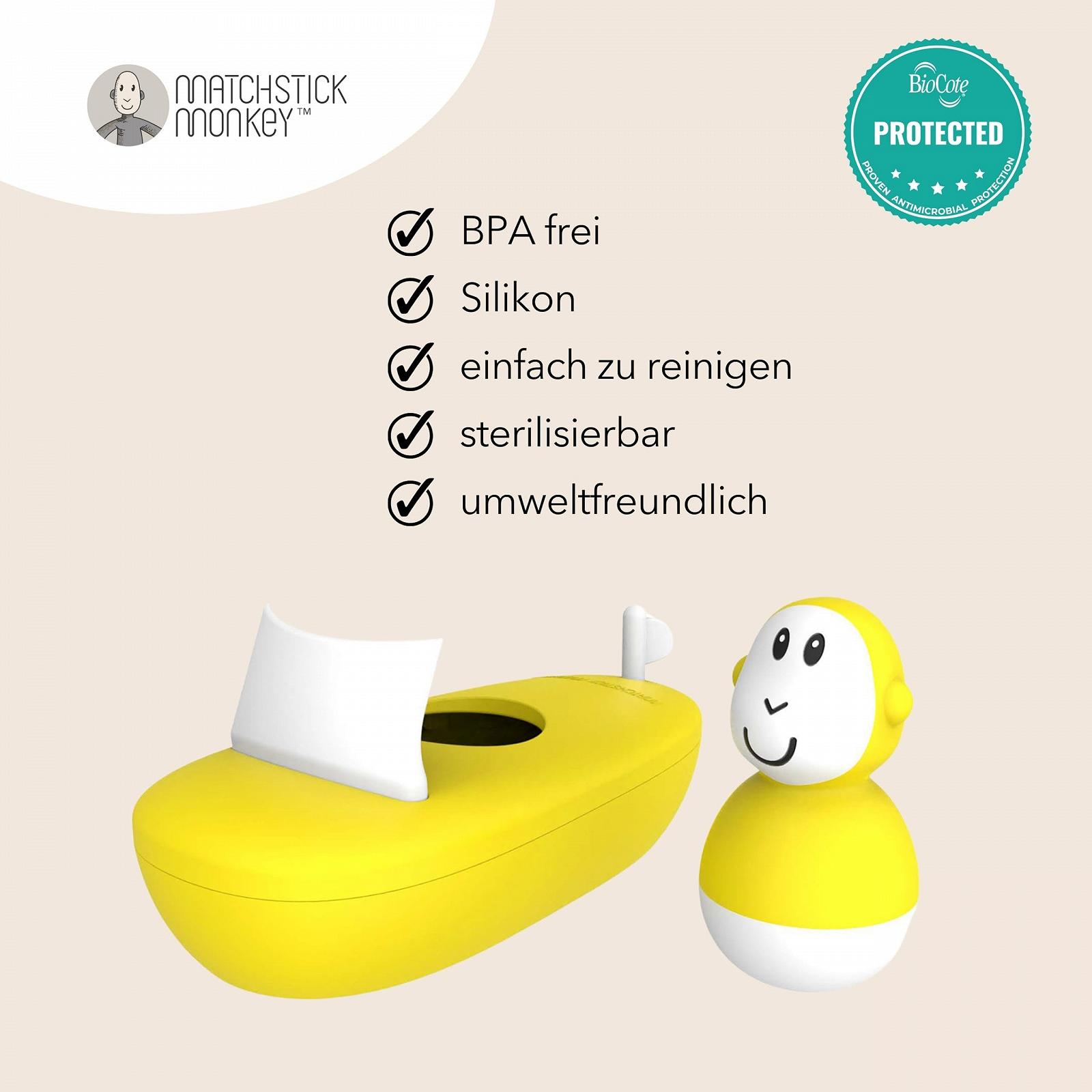 Игрушка для ванной Matchstick Monkey Набор Badezeit Boat детская антимикробная, фото №7