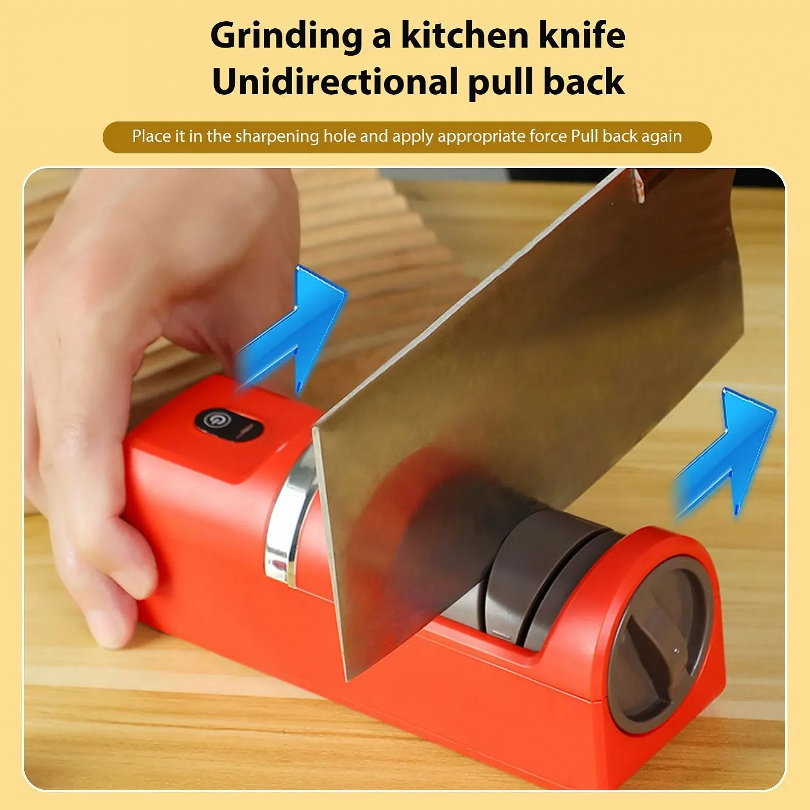 Точилка для ножей электрическая Kavolet портативная красная, фото №4