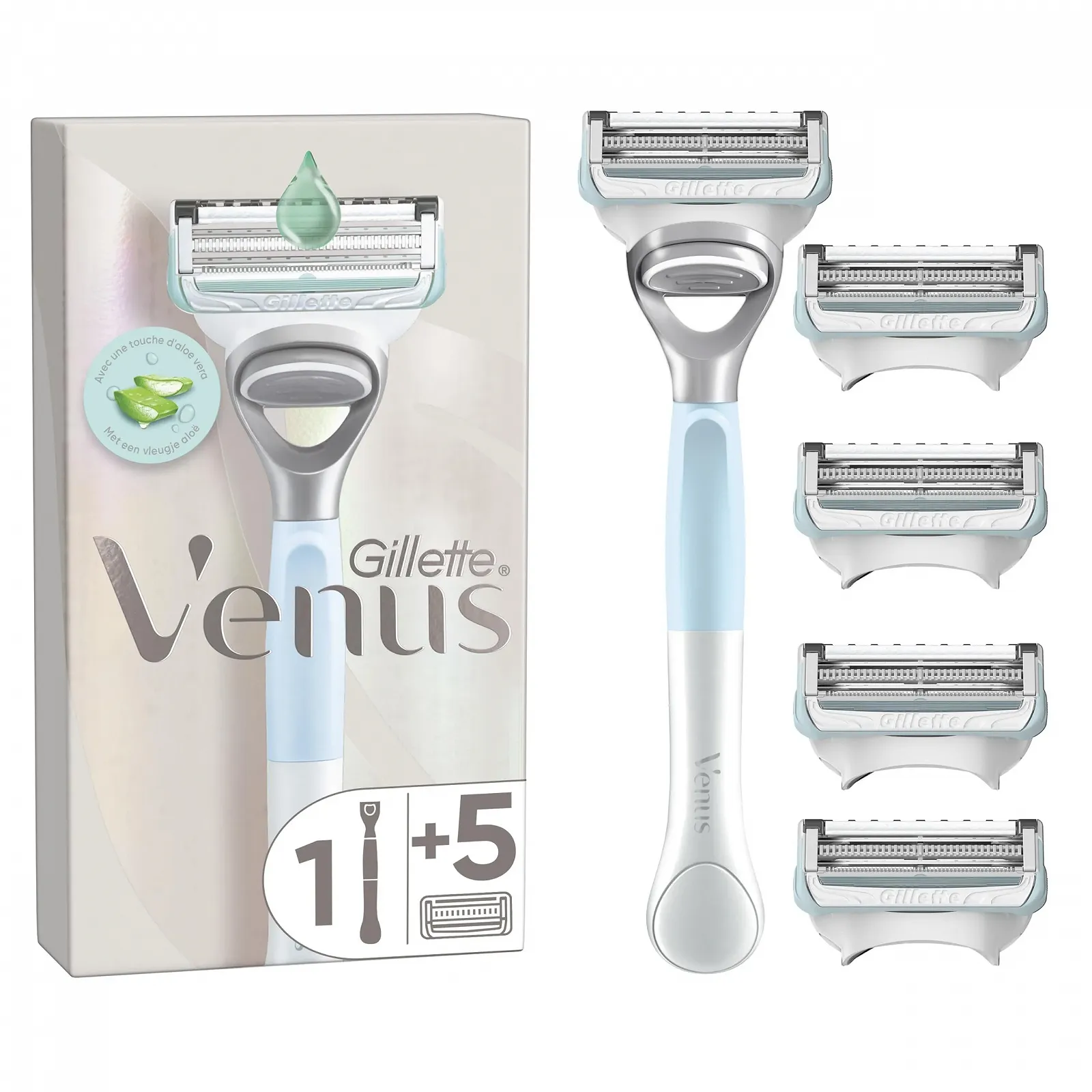 Бритва для зоны бикини Gillette Venus с 5 сменными кассетами, фото №1 Бритва для зоны бикини Gillette Venus с 5 сменными кассетами, фото №1