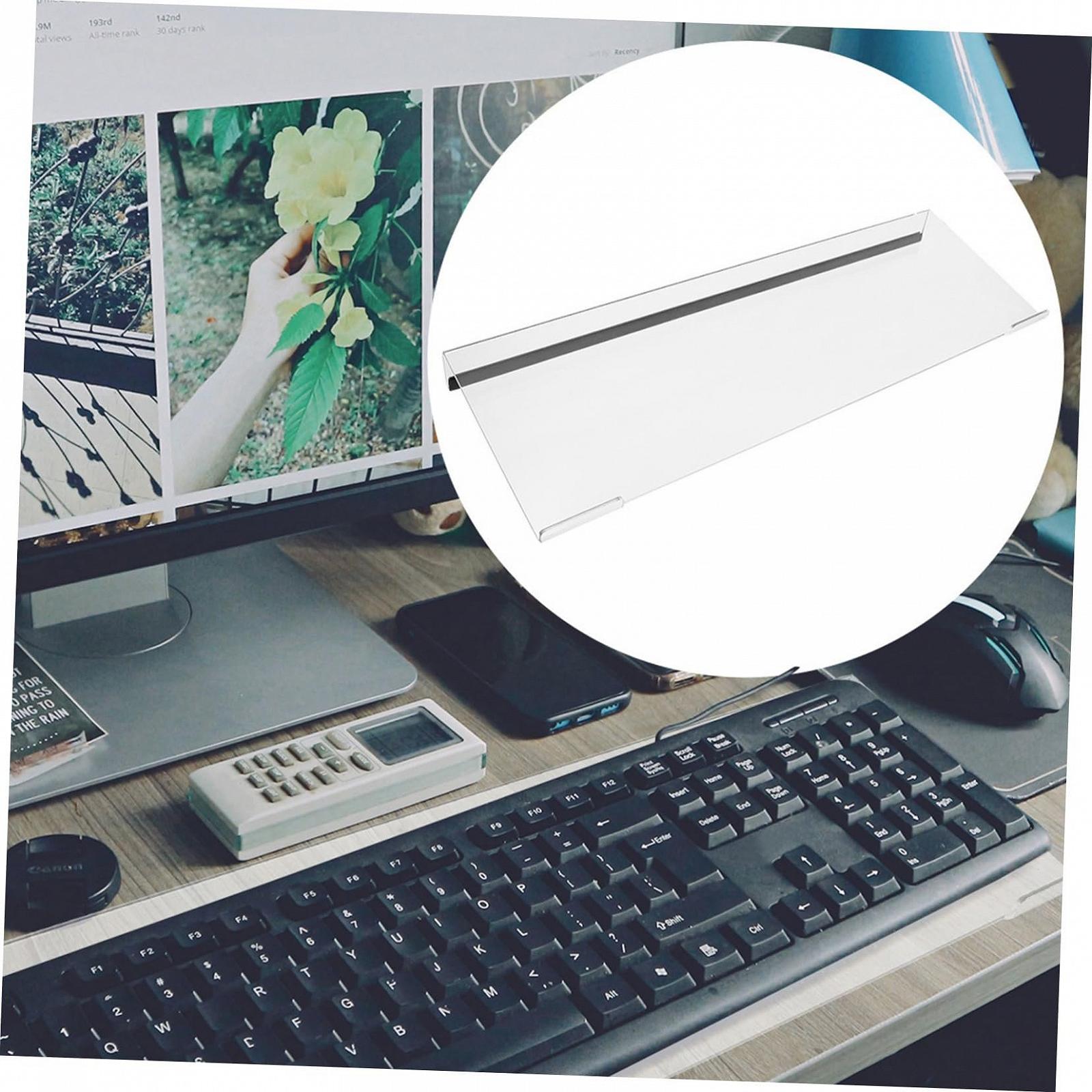 Подставка для клавиатуры акриловая прозрачная Holibanna, наклонная, для ПК, эргономичная, нескользящая, для стола, универсальная, прочная, случайный цвет, фото №3