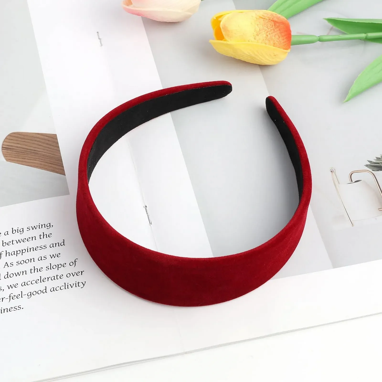 Обруч Вино-червоний Широкий, фото №3