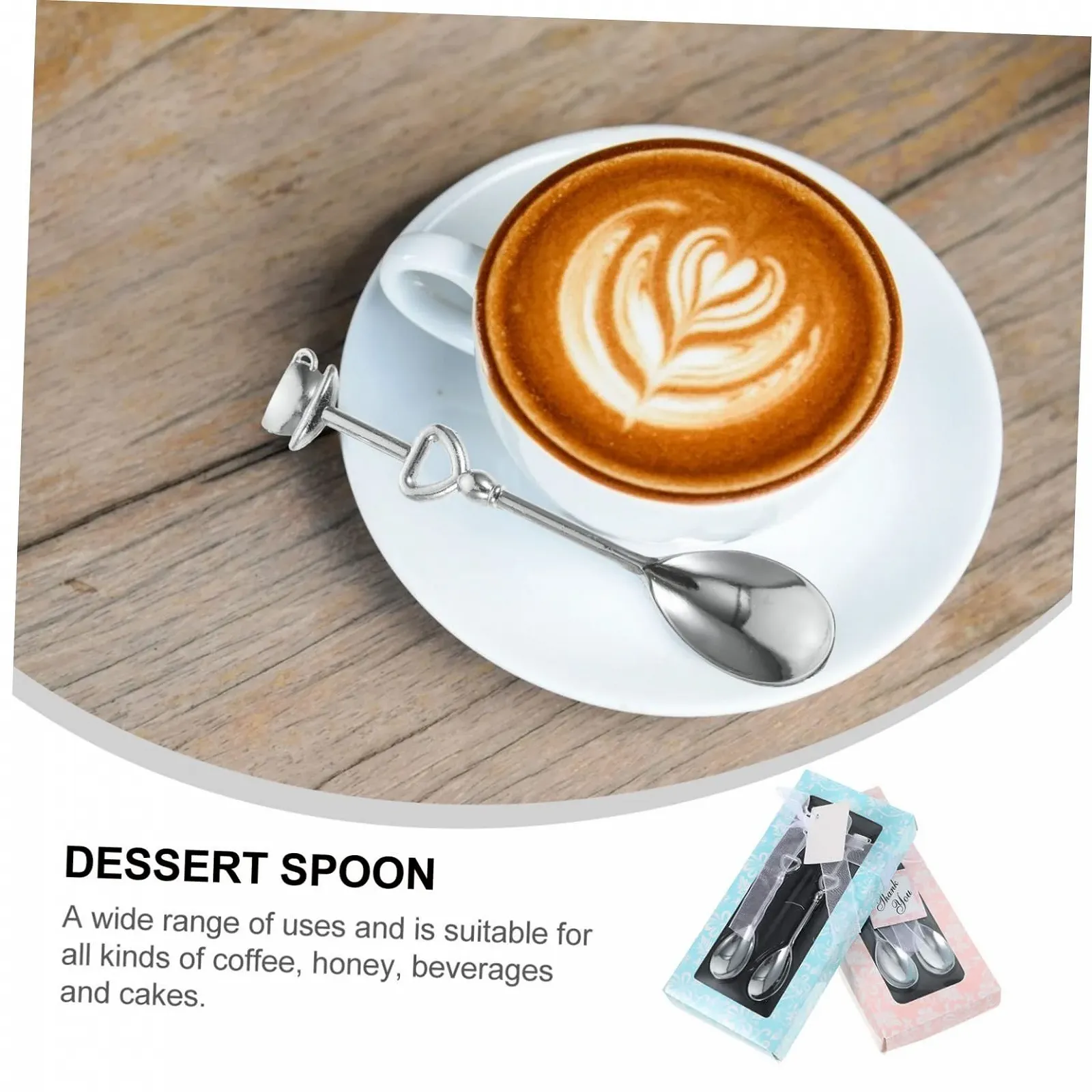 Ложка HEMOTON 8 шт металлическая для кофе и десерта, фото №7
